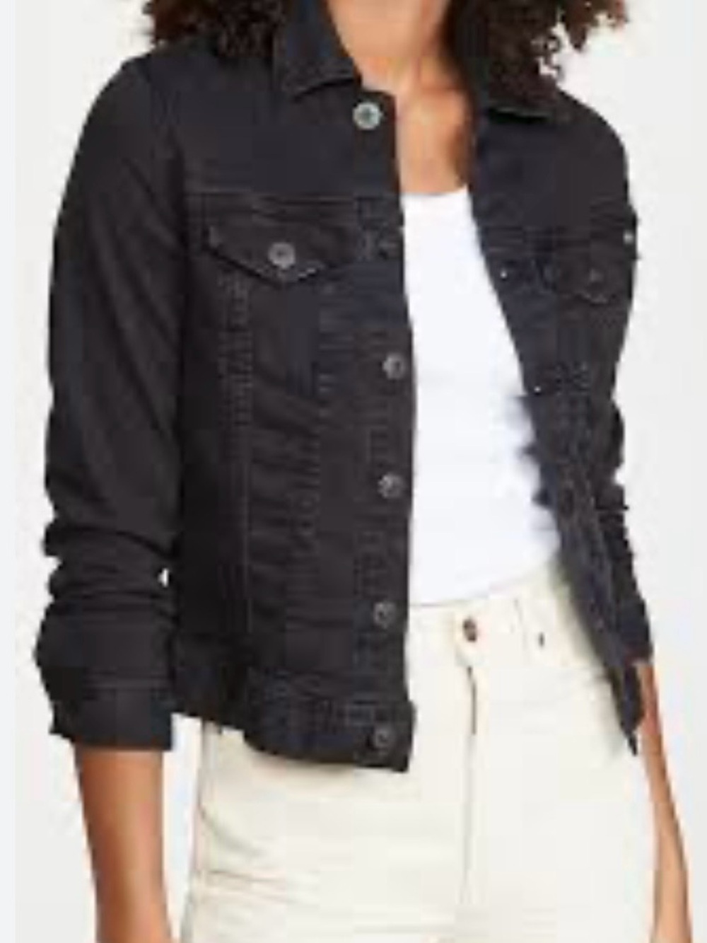 AG Adriano Goldschmied Black Robyn Slim denim jacket size Small